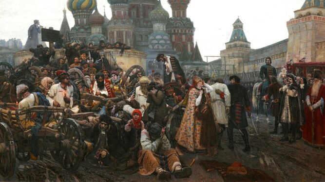 'La mañana de la ejecución de los Streltsy', por Vasily Surikov (1848-1916).