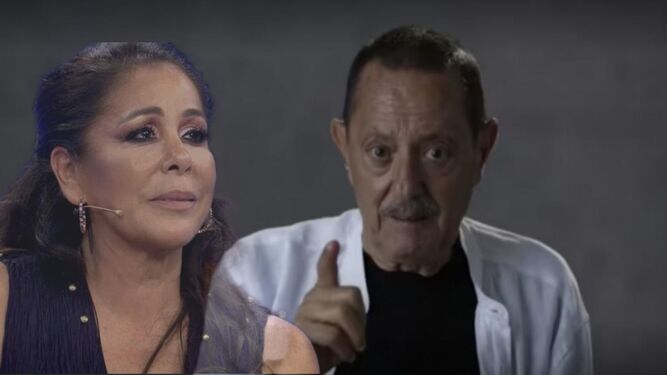 Julián Muñoz, en la entrevista que se emitirá en breve, junto a una imagen de Isabel Pantoja.