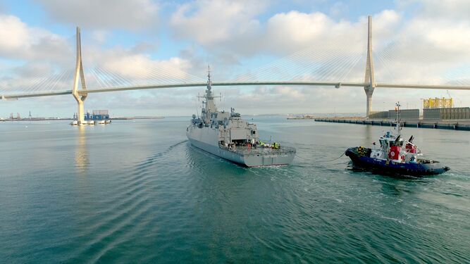 La corbeta 'Al Jubail' inicia las pruebas de mar el pasado mes de septiembre.