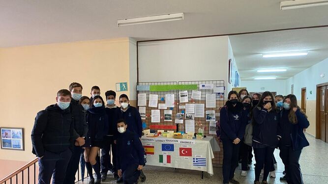Alumnos del colegio La Inmaculada que participan en el proyecto Erasmus+.
