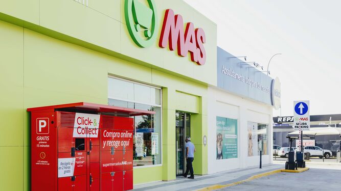 Un supermercado MAS con el nuevo servicio de Click&Collett.