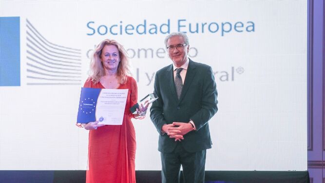 El galardón lo recogió la consejera delegada de Vellsam Materias Bioactivas, María Zamora.