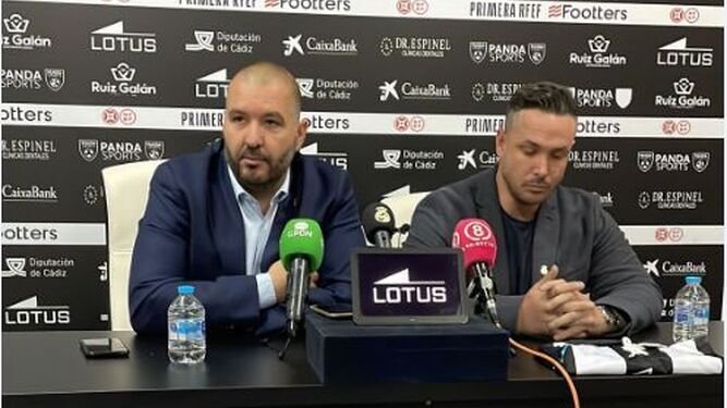 Raffaele Pandalone y Juan Díaz, durante la rueda de prensa