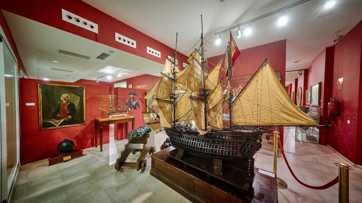 Una de las salas del Museo Naval de San Fernando.