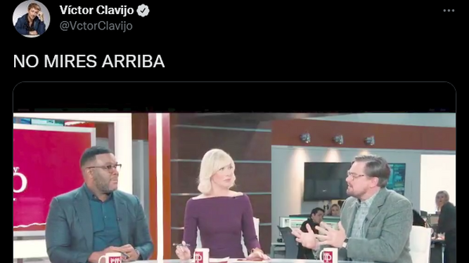 El doblaje de Víctor Clavijo sobre un clip de 'No mires arriba' para alertar sobre el "blanqueamiento" del fascismo