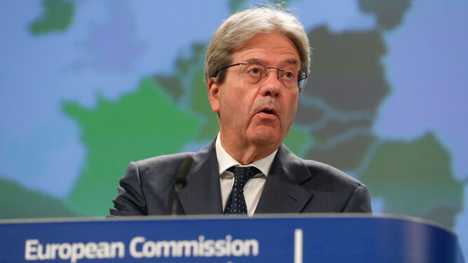 El comisario de Economía, Paolo Gentiloni, este lunes en Bruselas.