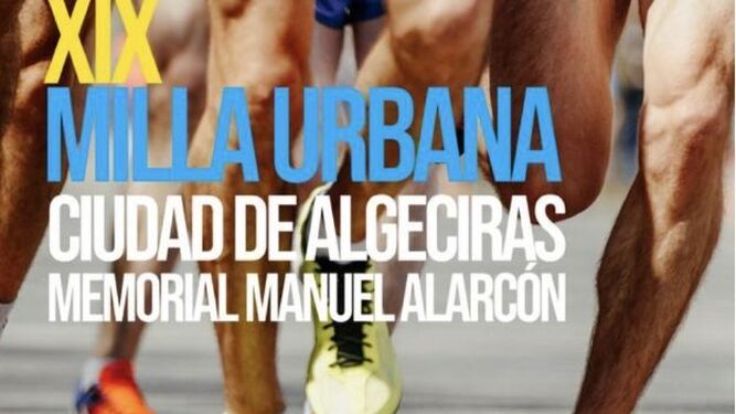 Detalle del cartel anunciador de la XIX Milla Urbana de Algeciras