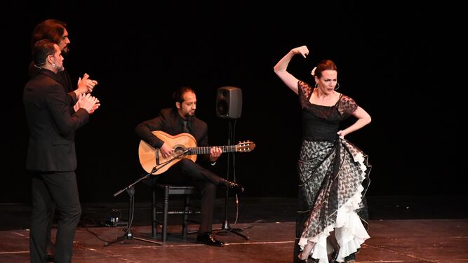 Lucía 'La Piñona', durante su actuación en San Roque.