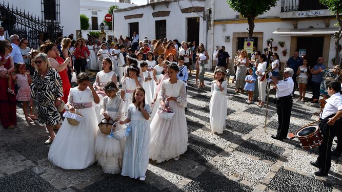 La procesión del Corpus en San Roque este domingo.
