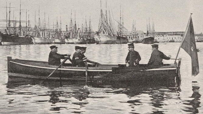 Los Carabineros de Mar son el antecedente histórico del Servicio Marítimo de la Guardia Civil. (Colección "El Ejército Español", 1890).