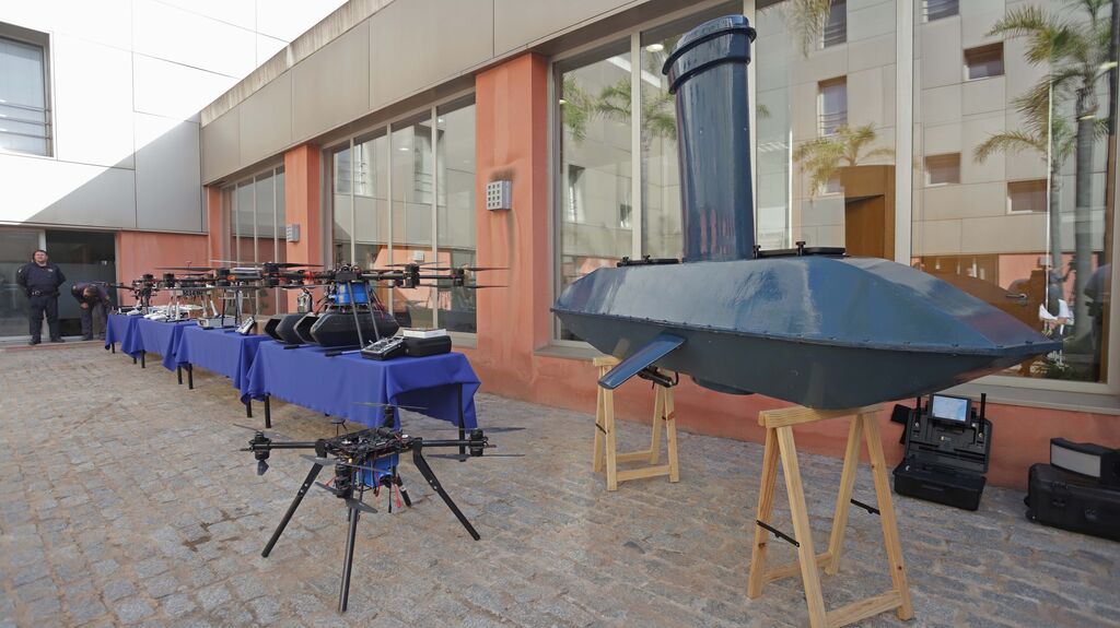 Fotos de los 'narcodrones' incautados por la Polic&iacute;a Nacional en Algeciras