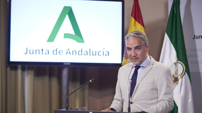 El portavoz del Gobierno andaluz, Elías Bendodo.