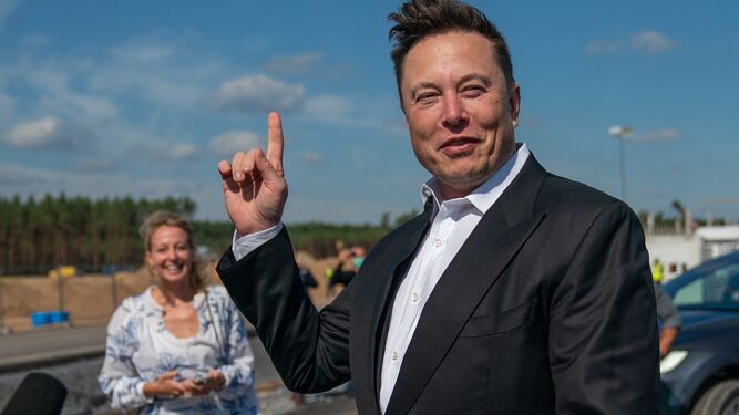 Elon Musk, durante una reciente visita a Alemania