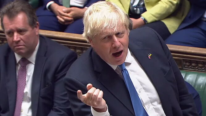 Boris Johnson, en la Cámara de los Comunes.