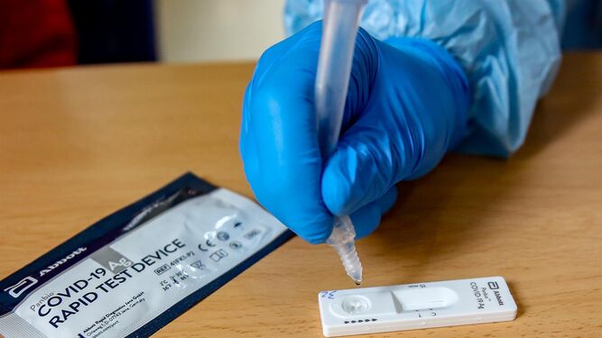 Test de antígenos para detectar coronavirus.