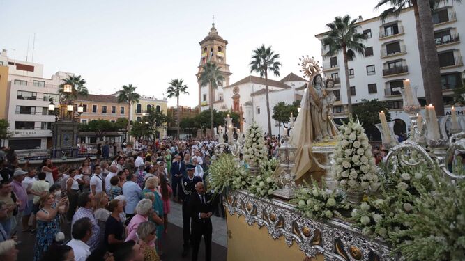La Virgen de la Palma, en la Plaza Alta.