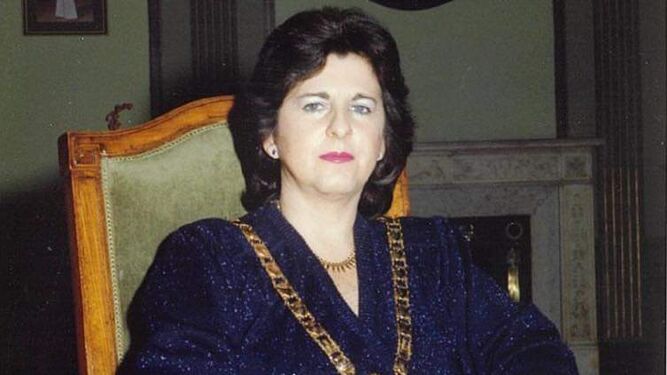 Marie Montegriffo cuando fue alcaldesa de Gibraltar.