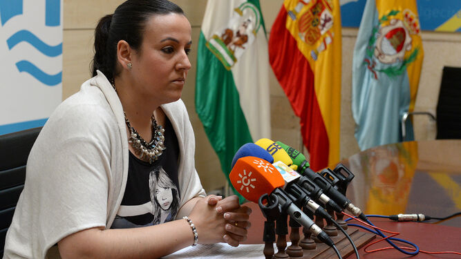 Laura Ruiz, cuando era delegada de Educación, Medio Ambiente y Pesca del Ayuntamiento de Algeciras.