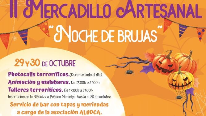 Cartel del Mercadillo Artesanal 'Noche de Brujas'