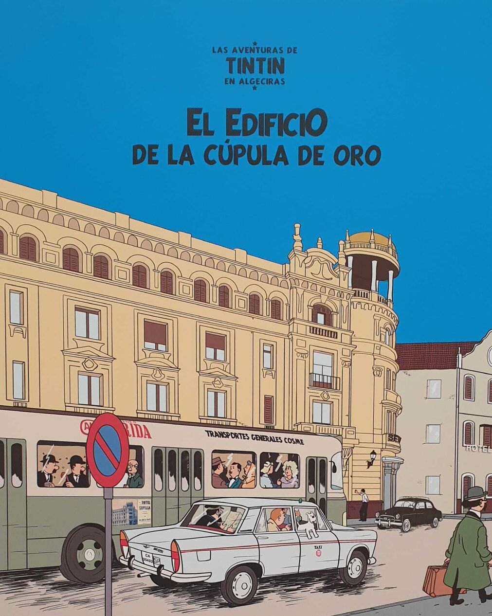 Ilustraciones de la exposici&oacute;n 'Las aventuras de Tint&iacute;n en Algeciras'.