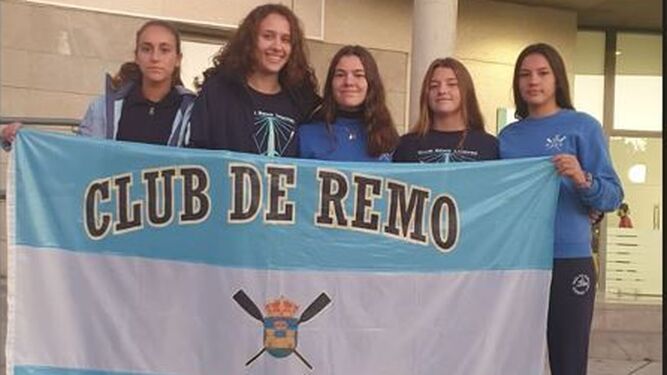 Las cinco representantes del Club de Remo Linense en las selecciones andaluzas