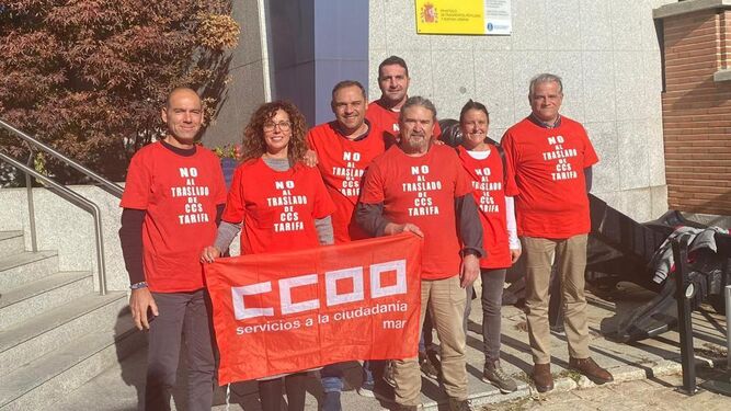 La protesta de la sección sindical de CCOO en Madrid.