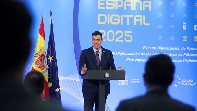 Pedro Sánchez, en un acto como presidente del Gobierno
