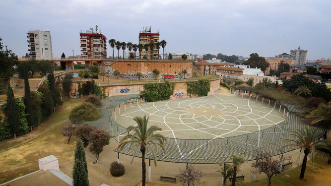 Vista de Huelva desde el Parque Alonso Sánchez.