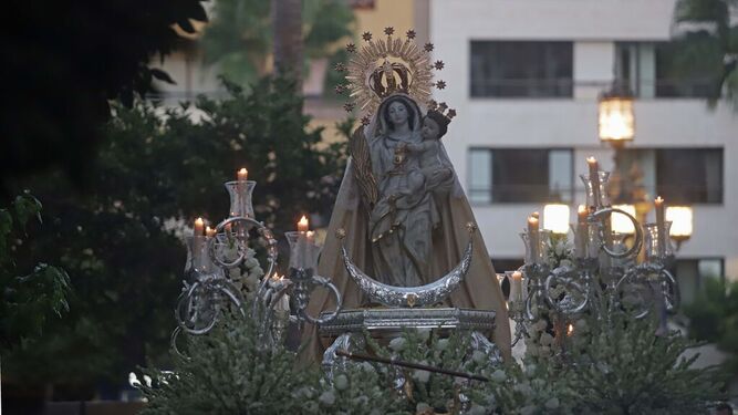 Procesión de la Virgen de la Palma en Algeciras.