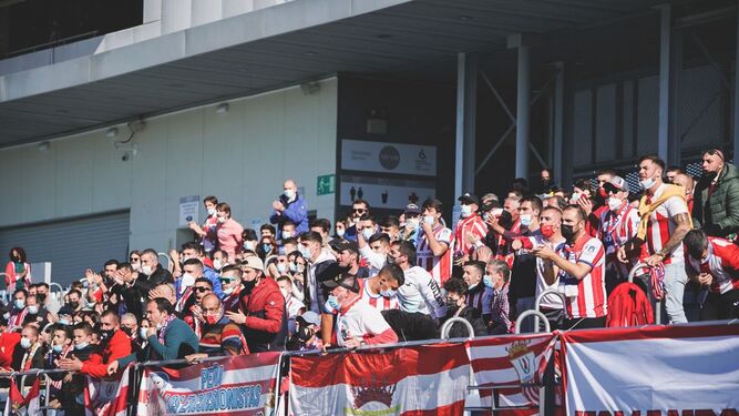 Aficionados del Algeciras en Valdebebas, la pasada temporada.