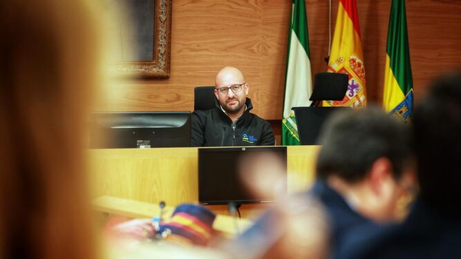 El alcalde y presidente del PP portuense, Germán Beardo, el miércoles en el pleno municipal.