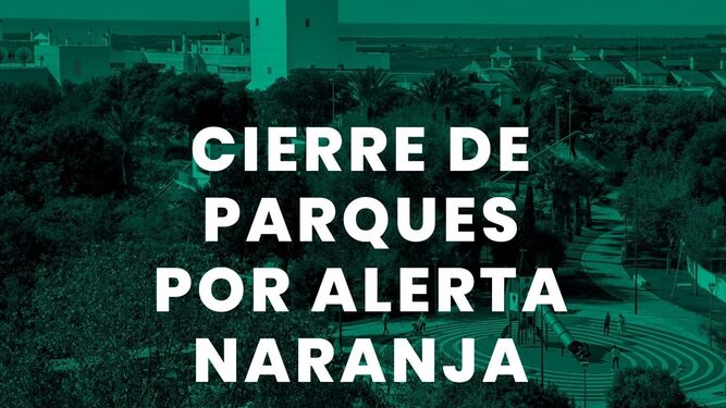 El Ayuntamiento de San Fernando anuncia el cierre de parques públicos por el temporal de Levante.
