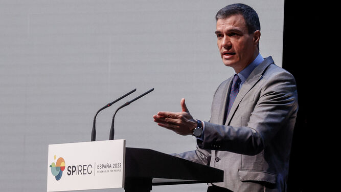 Pedro Sánchez, este lunes en la Conferencia Internacional sobre Energías Renovables