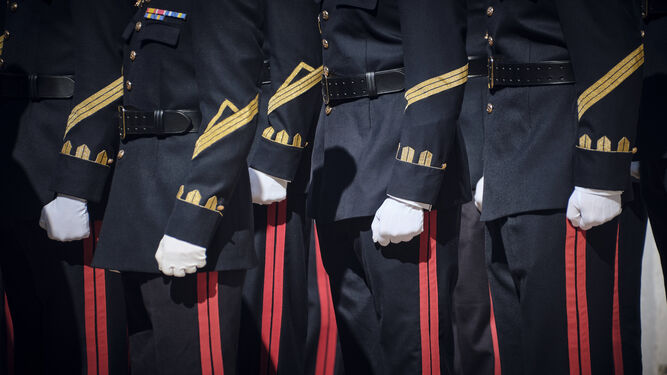 Infantes de marina, en un acto militar celebrado en Tercio de la Armada.