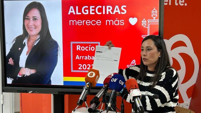 Rocío Arrabal, en una rueda de prensa.