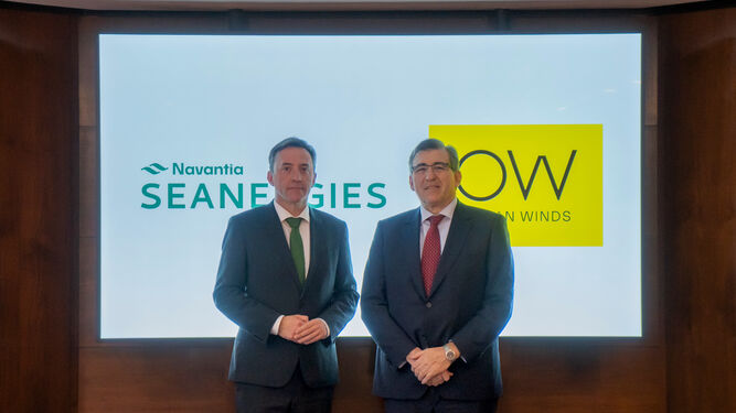Ricardo Domínguez, presidente de Navantia, y Bautista Rodríguez, CEO de Ocean Winds