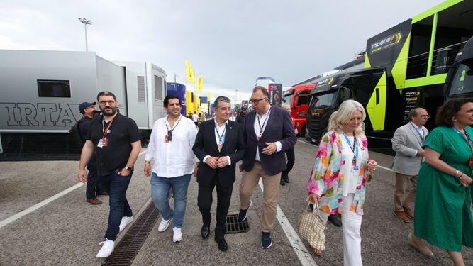 El consejero de la Presidencia, Interior, Diálogo Social y Simplificación  Administrativa, Antonio Sanz, en el Circuito de Jerez