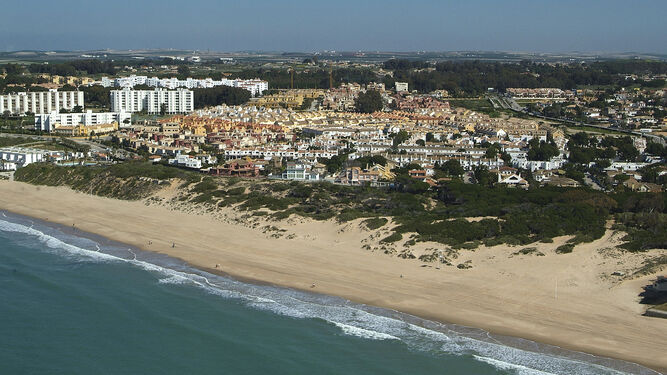 Una vista aérea del litoral portuense.