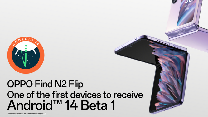 El Oppo Find N2 Flip será uno de los primeros dispositivos en recibir la actualización Android 14 Beta 1