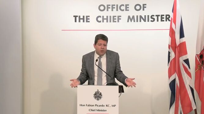 Fabian Picardo, ministro principal de Gibraltar.