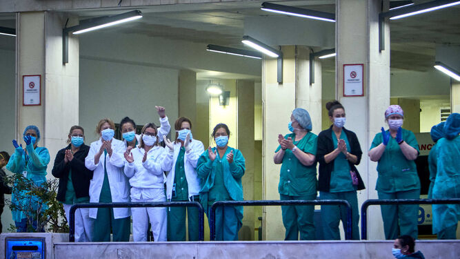 Una concentración de protesta de enfermeros en una imagen de archivo.