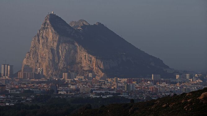 Detalle del Peñón de Gibraltar.