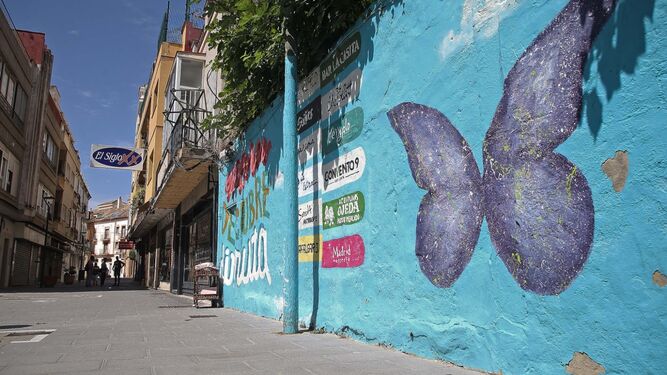 Un mural en la calle Tarifa de Algeciras.