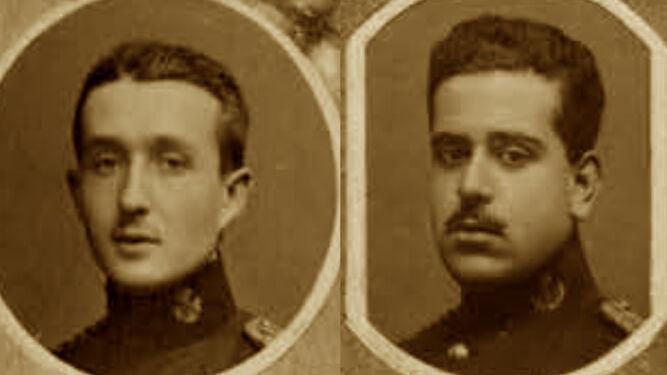 Miguel Romero Macías y Antonio Vázquez Vergara, jefes de la 2ª Compañía de Algeciras en 1936 y 1937 (Álbumes Academia Infantería 1914 y 1917).
