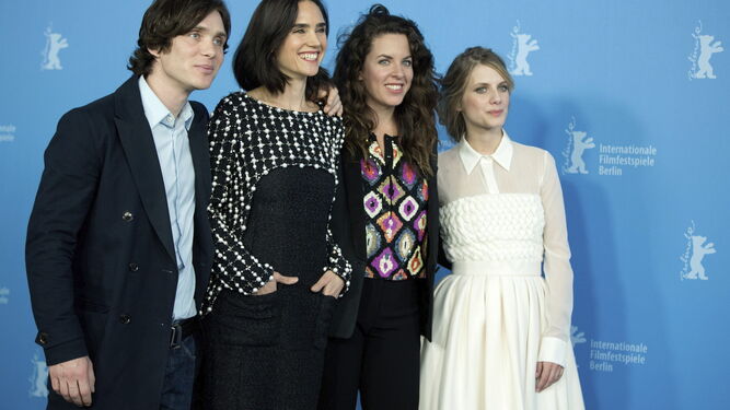 Cillian Murphy  junto a la actriz Jennifer Connelly, la cineasta Claudia Llosa y la actriz Melanie Lauren en 2014