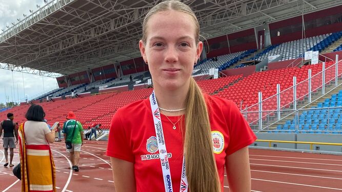 Katie Rogers, con la selección de Gibraltar