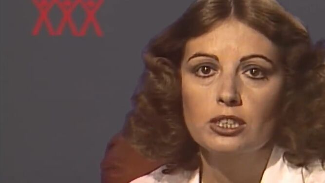 María Teresa Campos como candidata de Reforma Social Española en 1977, en TVE
