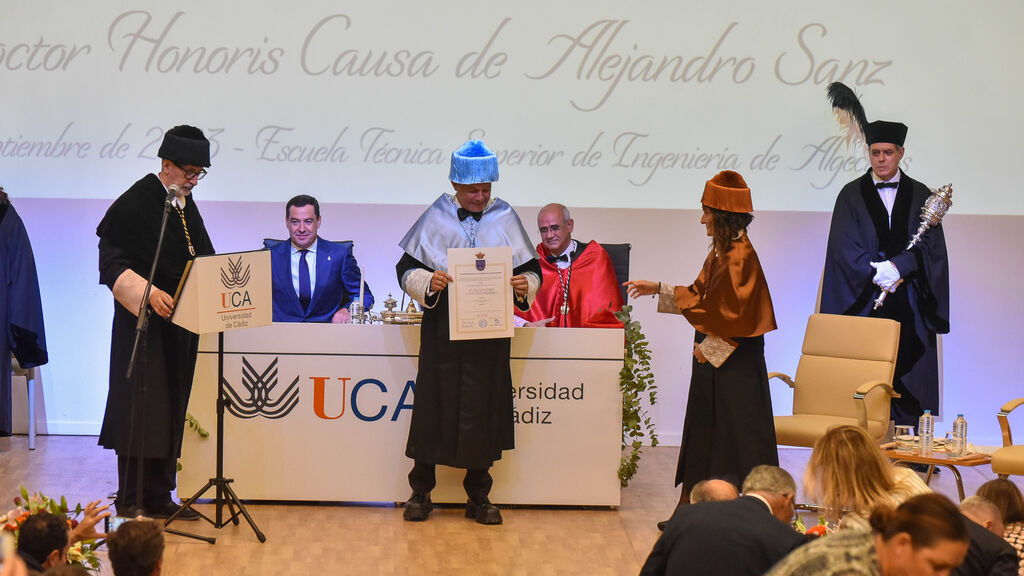 El nombramiento de Alejandro Sanz como Doctor Honoris Causa por la UCA en Algeciras