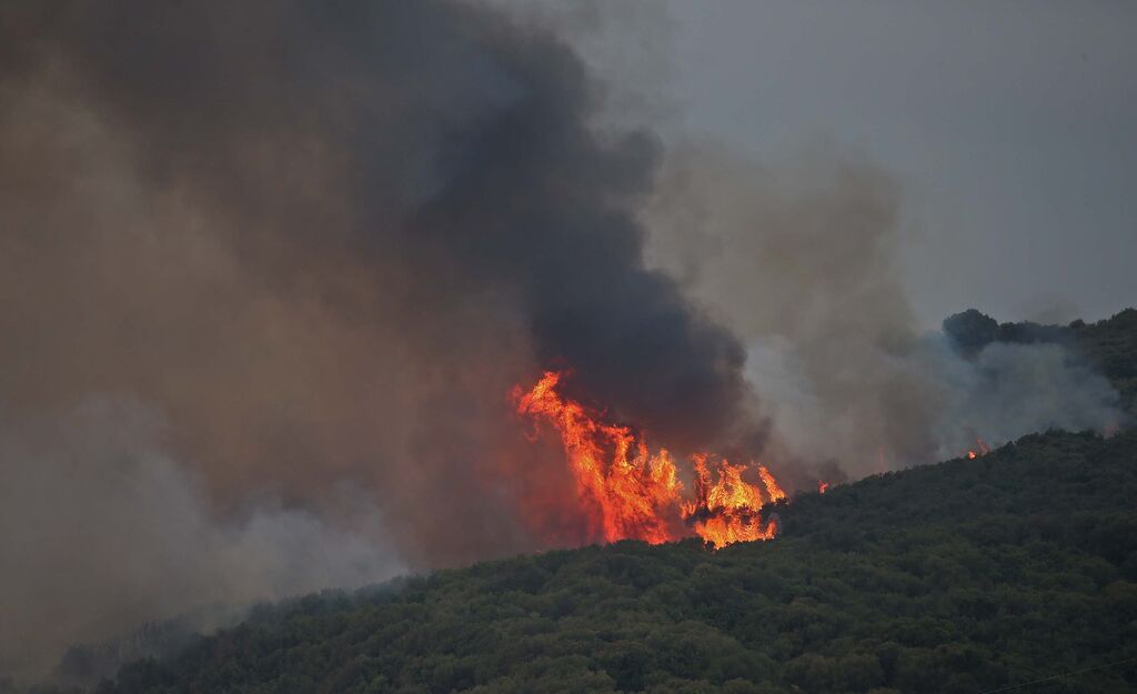 El incendio forestal  de Algeciras, en im&aacute;genes