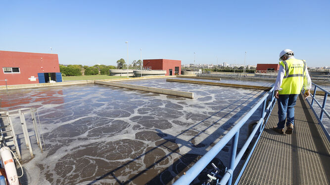 Estación depuradora de aguas residuales de Huelva.